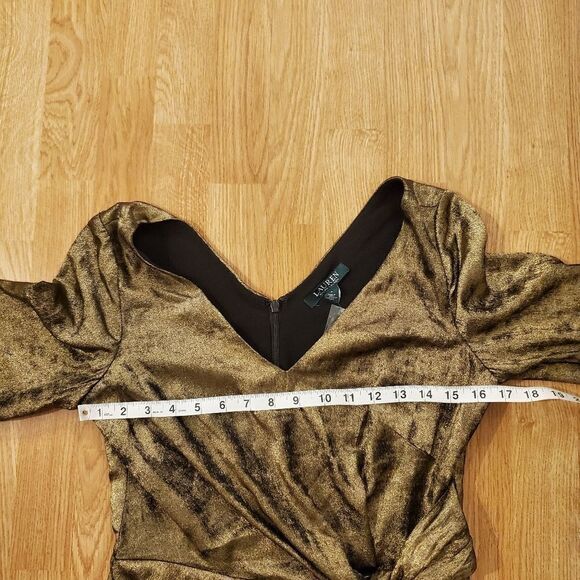 RALPH LAUREN Womens V- Neck Wrap Dress - Picture 10 of 15